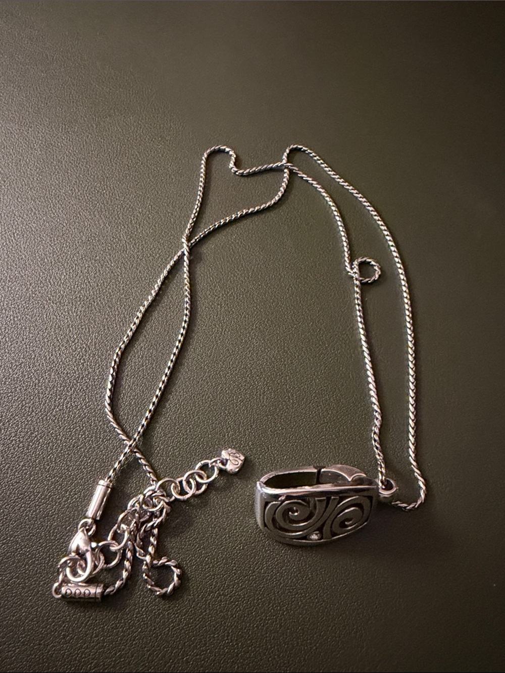 Brighton Silver Scroll Badge Clip